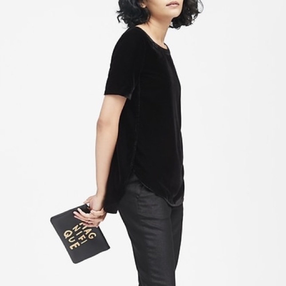 Tulip Hem Velvet Top